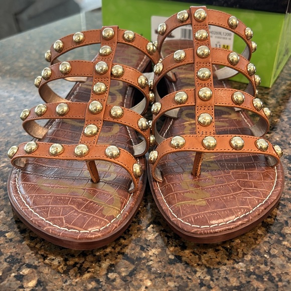 Sam Edelman Juniper Clay Leather with gold studs size 11 - Picture 5 of 6